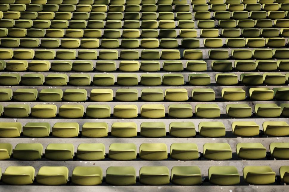 Free Image of Row of Empty Seats in a Stadium 