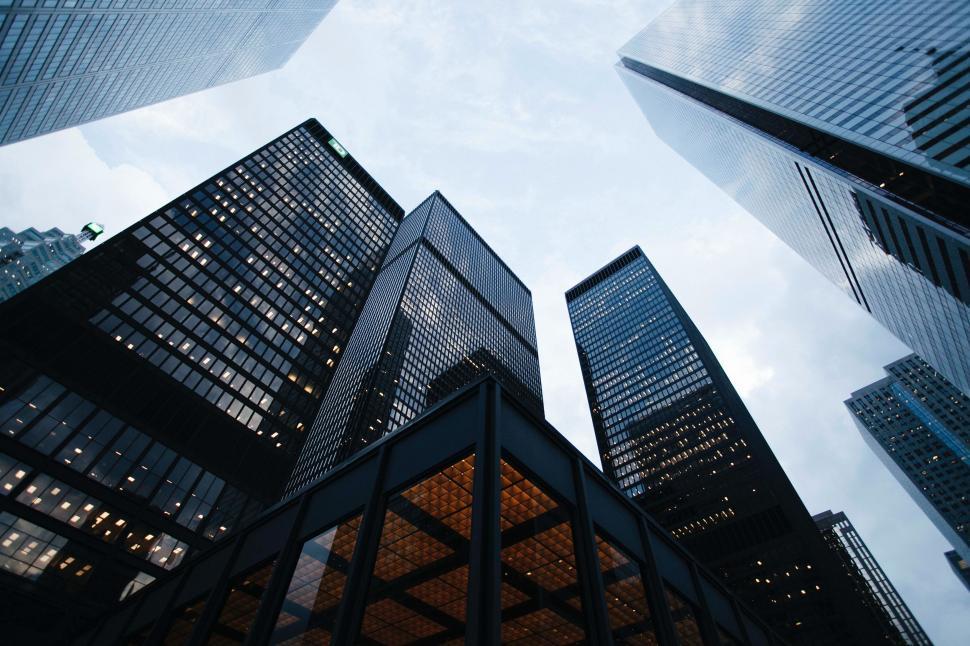 Free Image of Tall Buildings Towering Over a City 