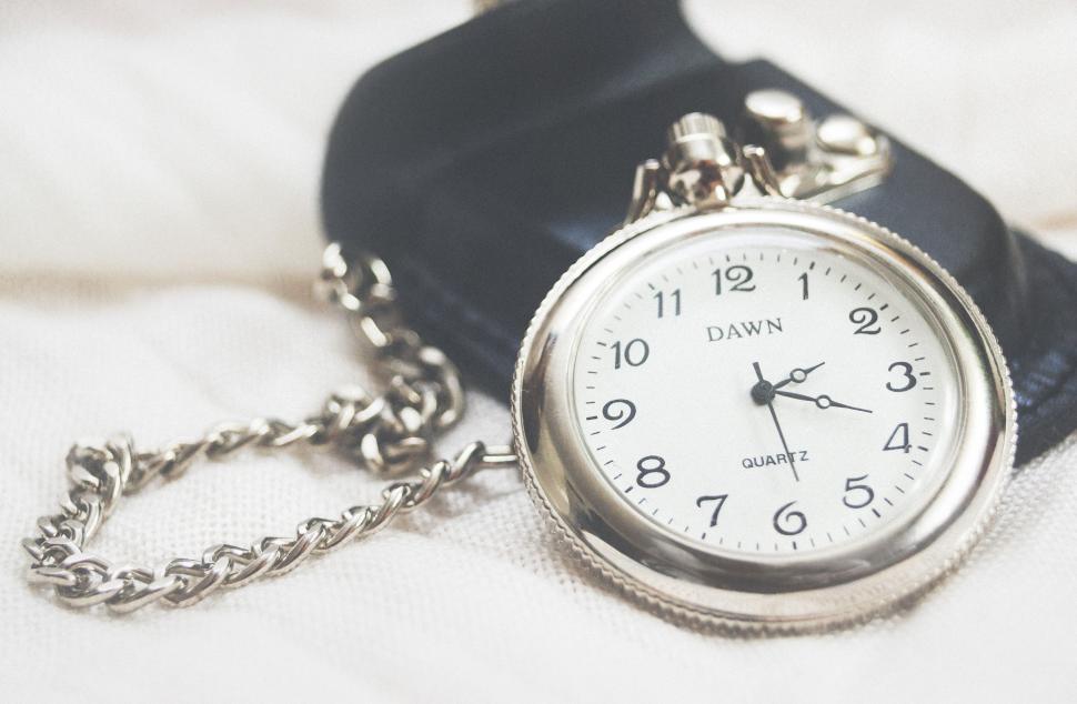 Free Image of Black and White Alarm Clock on Table 