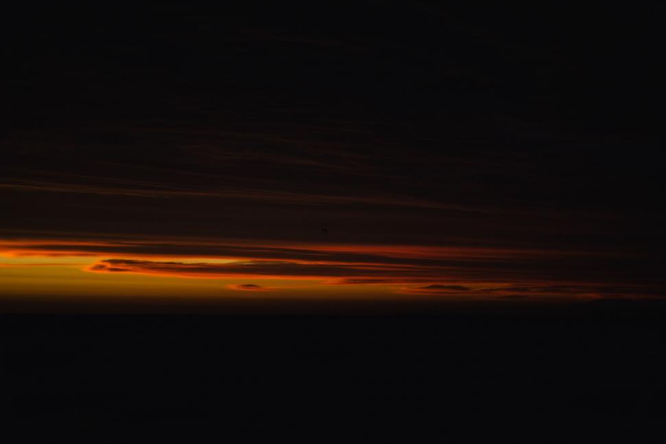 Free Image of Plane Flying in Night Sky 