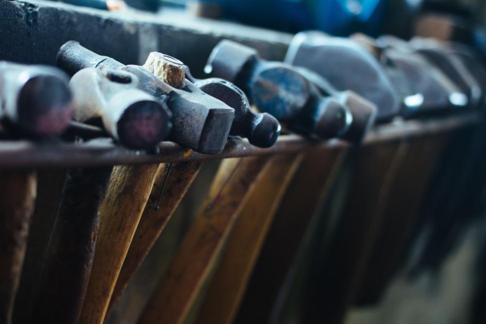 Free Image of Assorted Tools Arranged on Table 