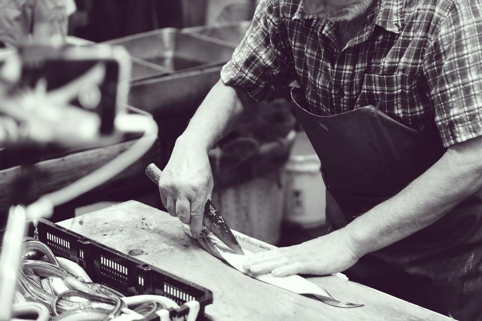 Free Image of Man Working on Wood 