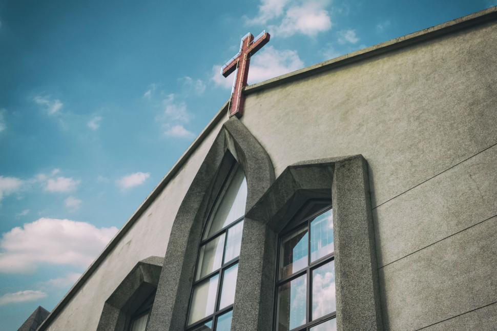 Free Image of Church With Cross on Top 