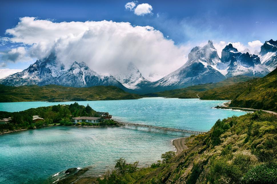 Free Image of Majestic Mountain Range and Lake 