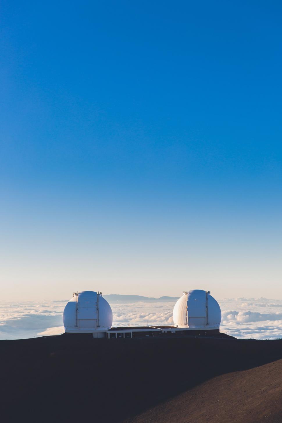 Free Image of White Domes on Hilltop 