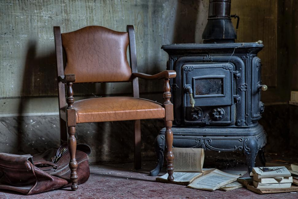 Free Image of Chair Next to Stove in Room 