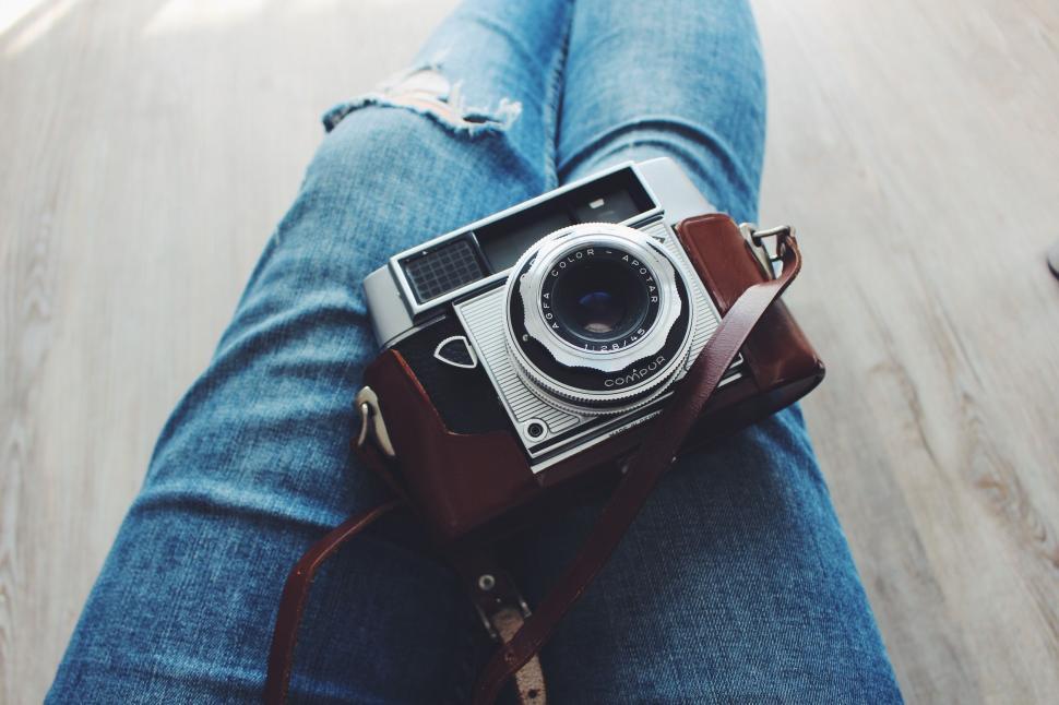 Free Image of Person Holding Camera 