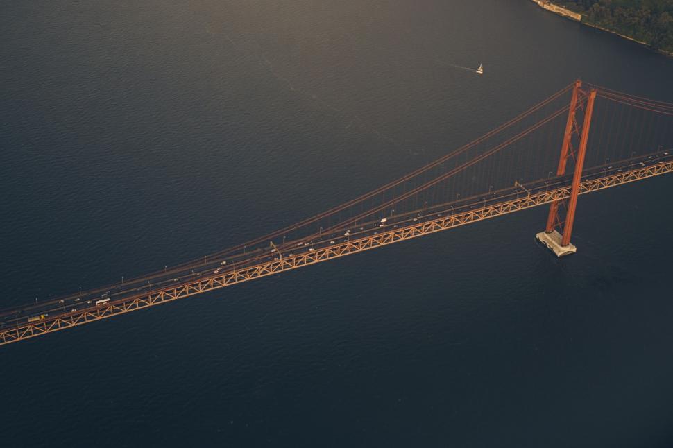 Free Image of Aerial View of the Golden Gate Bridge 