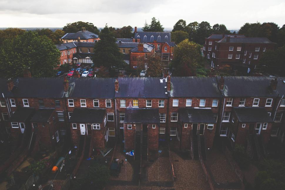 Free Image of Aerial View of a Building With Many Windows 