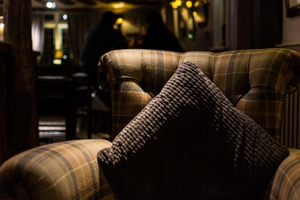 Free Image of Couch With Two Pillows in Room 