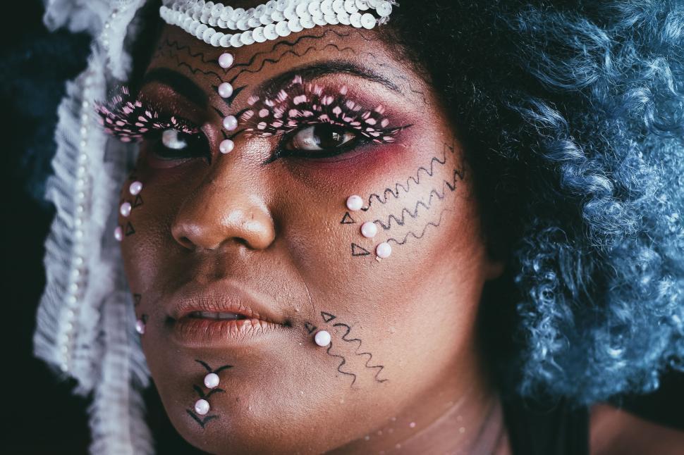 Free Image of Close Up Portrait of Person With Makeup 