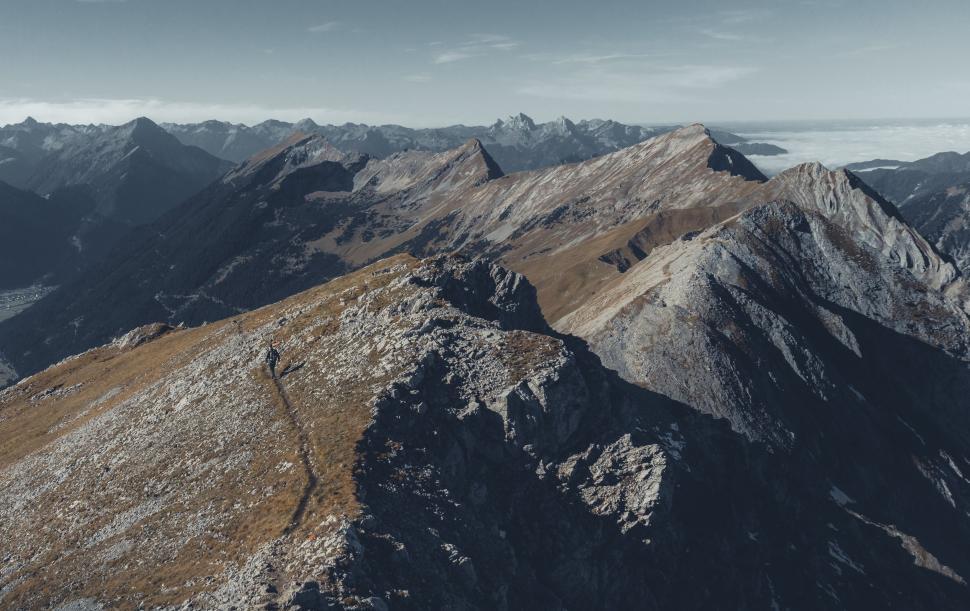 Free Image of Aerial View of a Mountain Range 