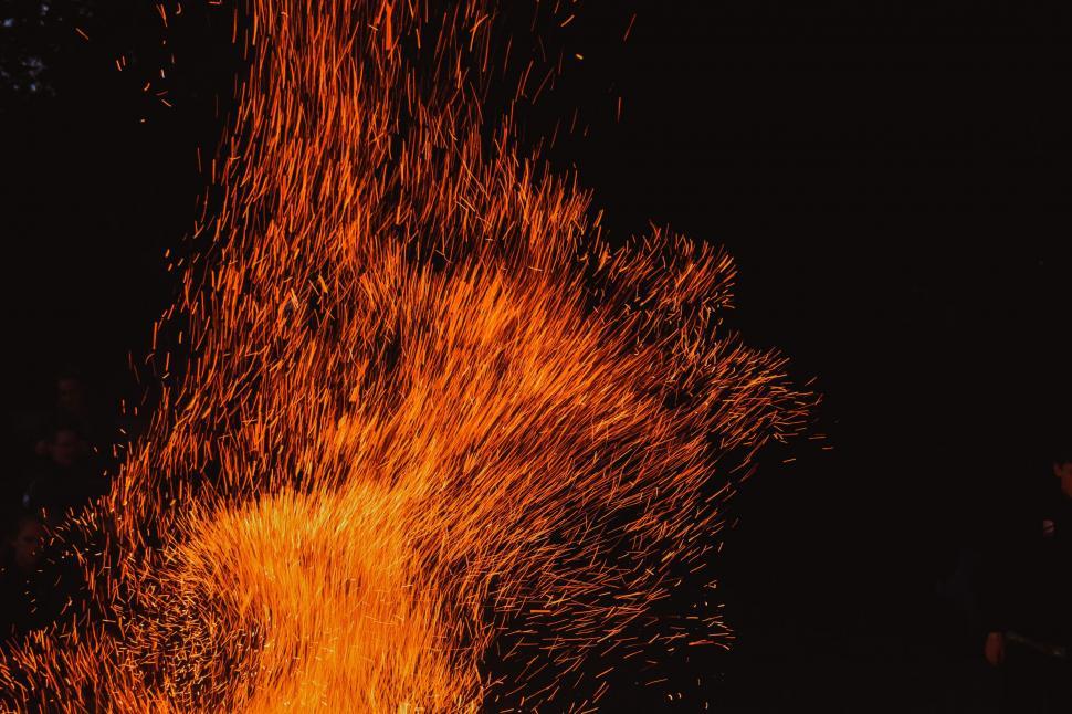 Free Image of Intense Flame Burning in Darkness 