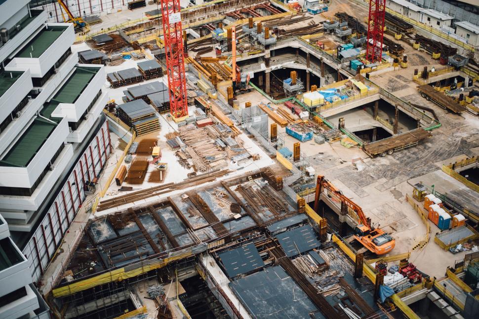 Free Image of Aerial View of Building Under Construction 