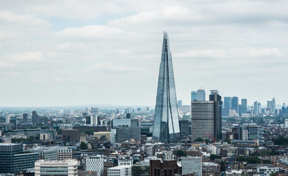 Free Image of Black and White Photo of the City of London 