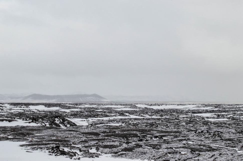 Free Image of Snowy Landscape in Black and White 