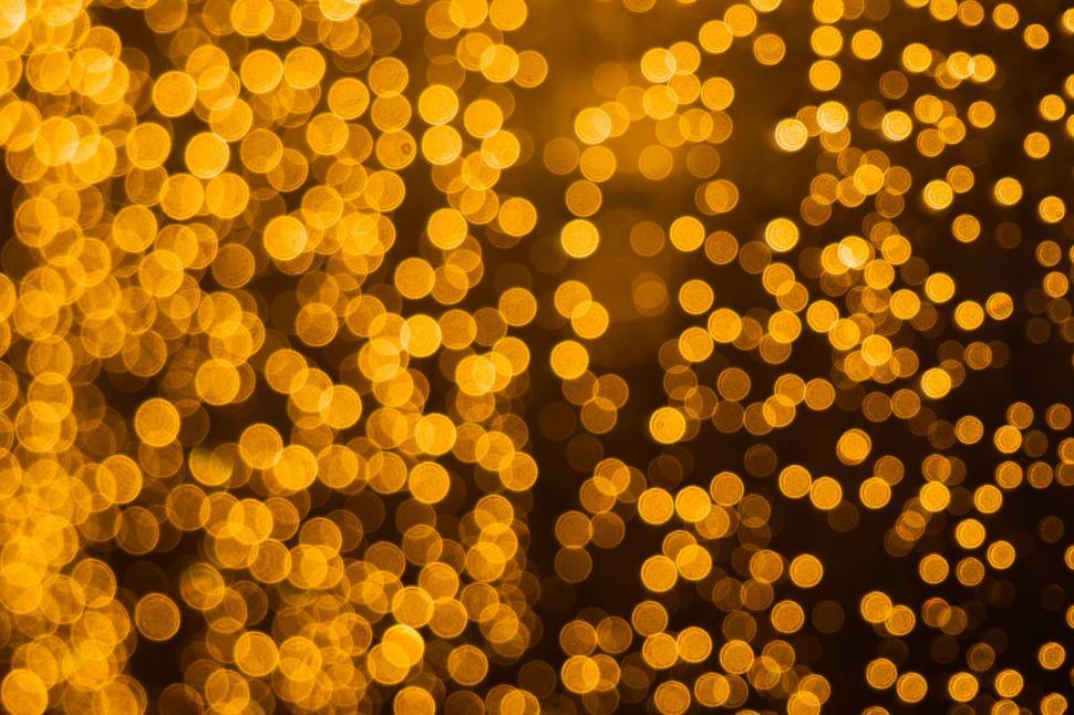 Free Image of Blurry Yellow Lights in the Dark 