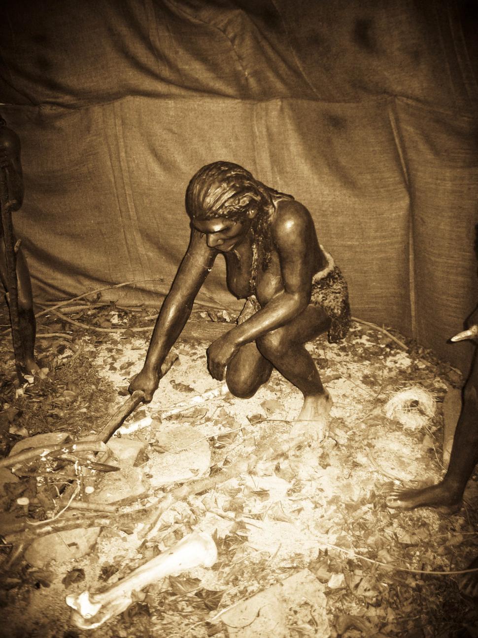 Free Image of neandertal man statue 