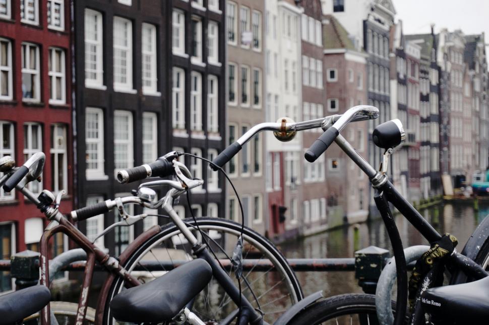 Free Image of Row of Bikes Parked Next to Each Other 
