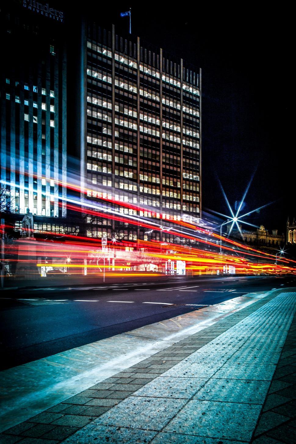Free Image of Night Cityscape Long Exposure 
