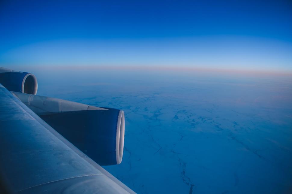Free Image of Wing of an Airplane in the Sky 