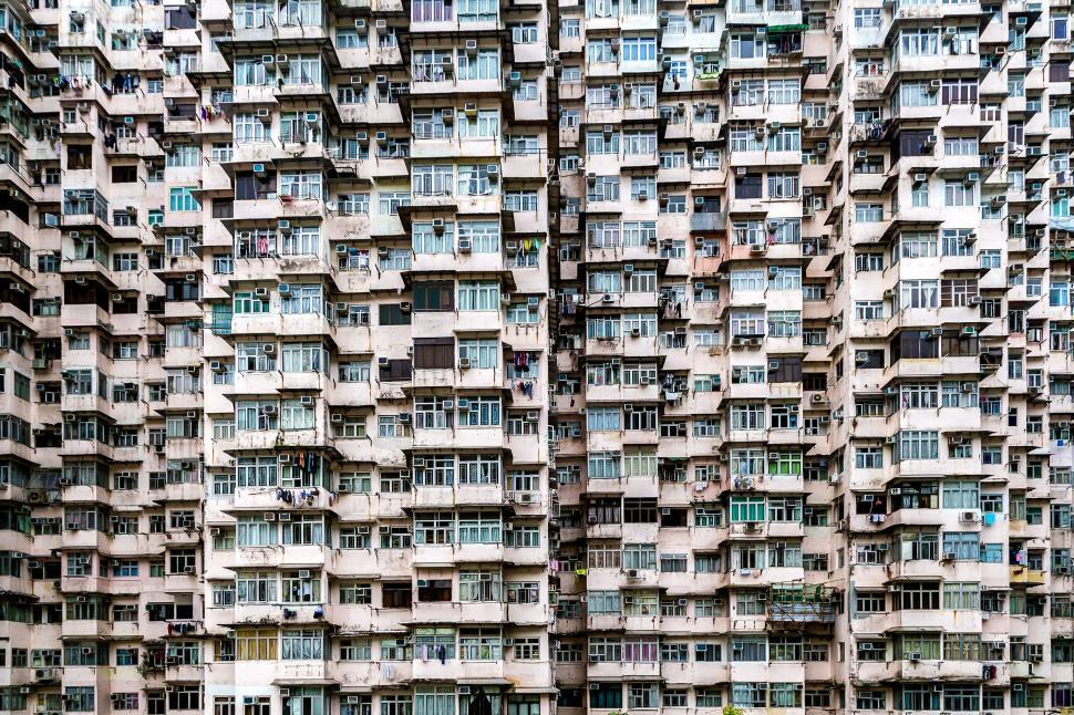 Free Image of Tall Building With Many Windows 