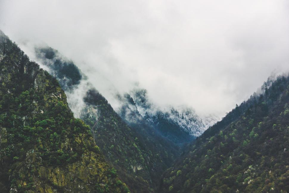 Free Image of Aerial View of a Mountain Range 