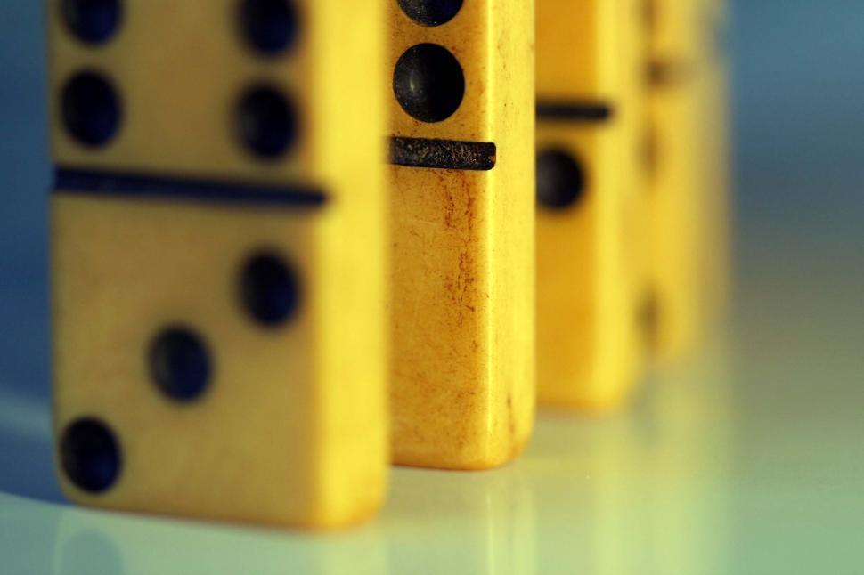 Free Image of Yellow Dominos on Table 