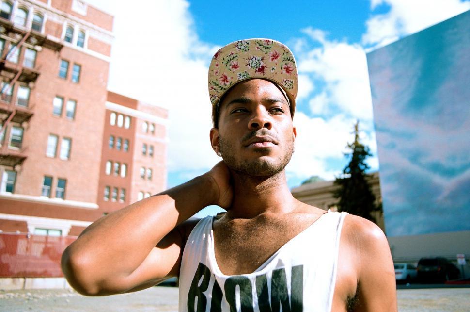 Free Image of Man Wearing Tank Top and Turban 