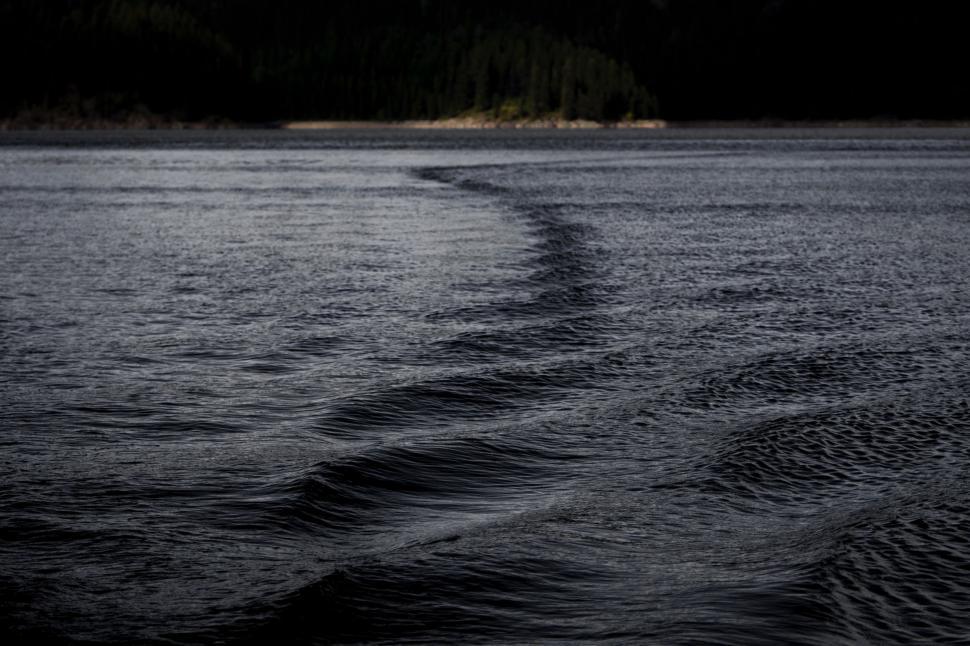 Free Image of Body of Water in Black and White 