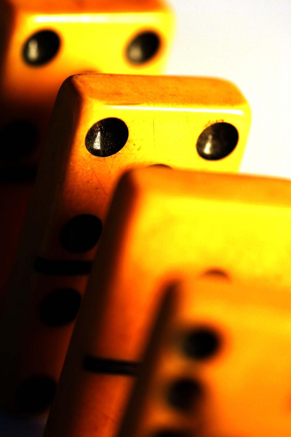 Free Image of Close Up of Group of Wooden Dominos 
