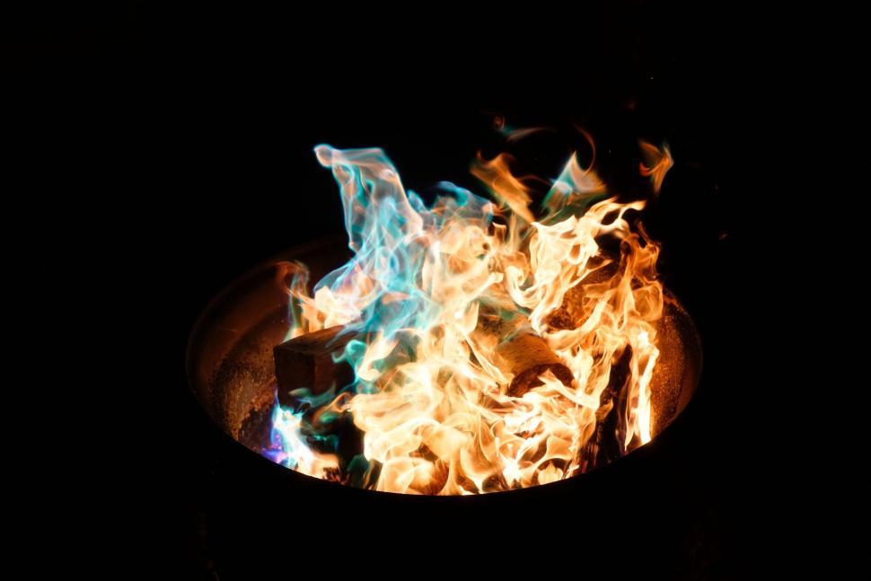 Free Image of Intense Fire Burning in the Darkness 