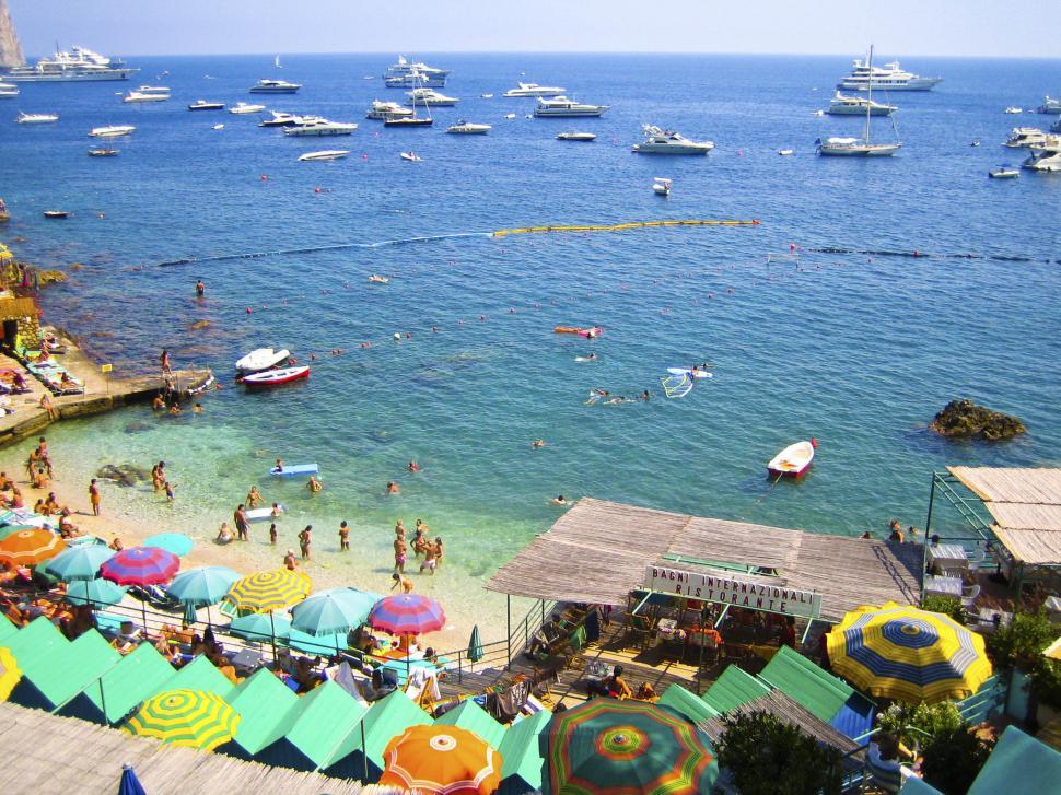Free Image of Beach and boats in Capri  
