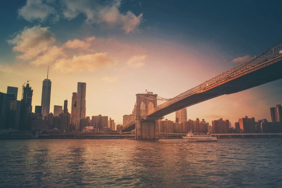Free Image of Massive Bridge Stretching Across Vast Waterway 