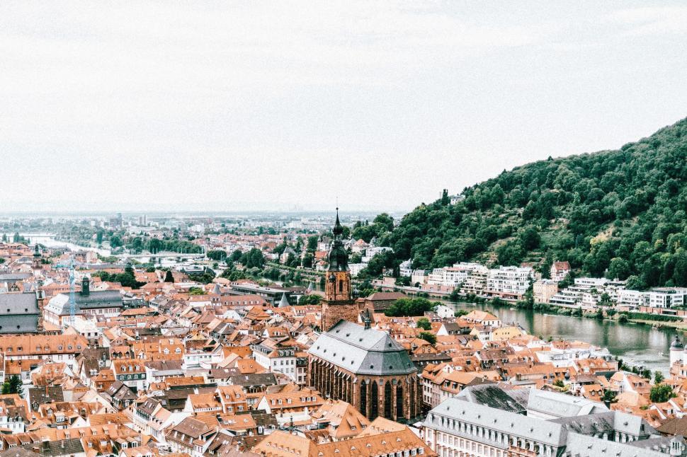 Free Image of Aerial View of a City With River 