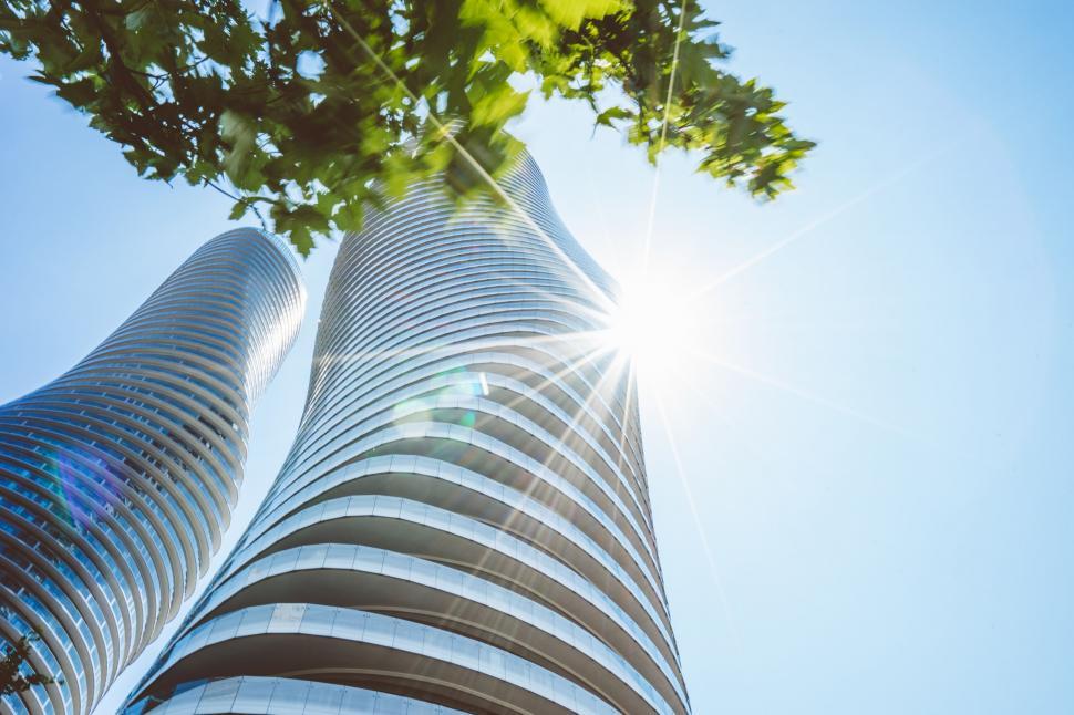 Free Image of Looking Up at the Top of a Tall Building 