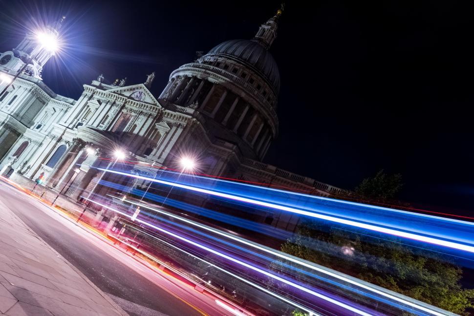 Free Image of Dynamic City Street Long Exposure Shot at Night 