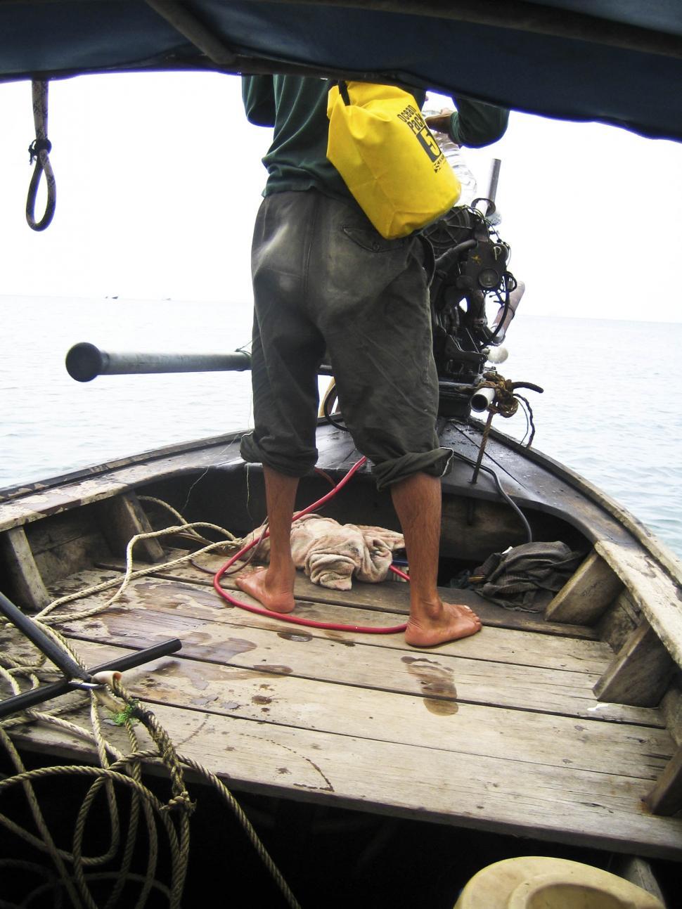 Free Image of man on boat 