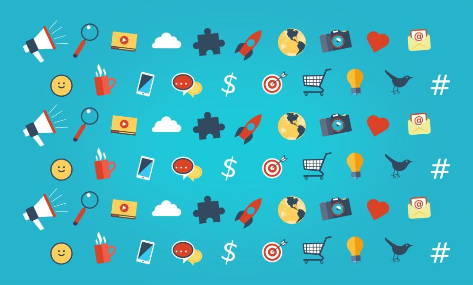 Free Image of A Pattern of Icons 