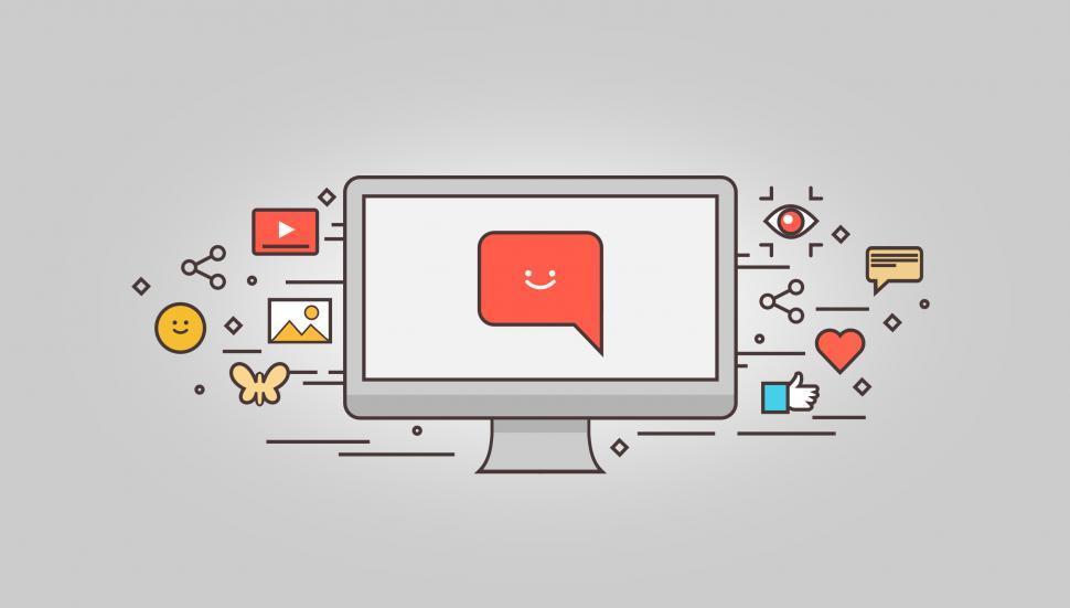 Free Image of Modern Communication - E-mail and Instant Messaging  