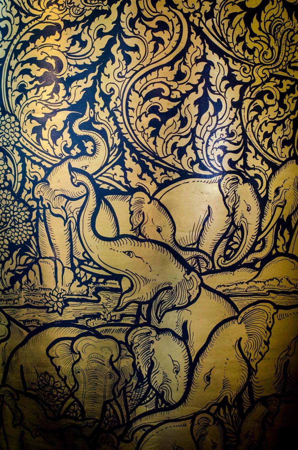Free Image of Thai angel pattern  