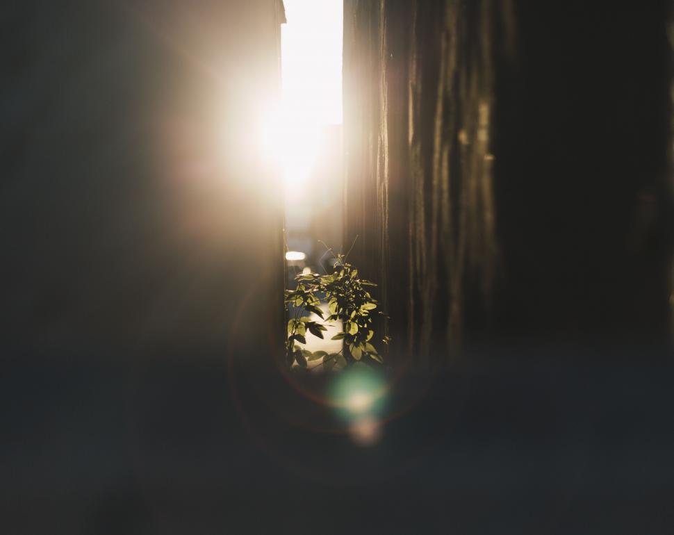 Free Image of Bright Light Illuminates Dark Room 