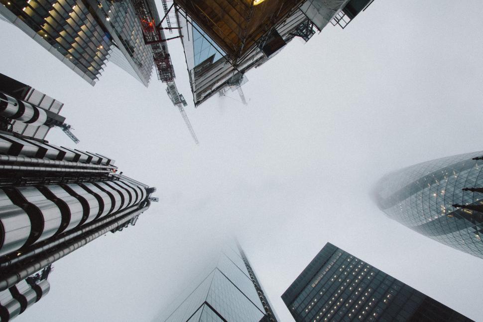 Free Image of Group of Tall Buildings in a City 