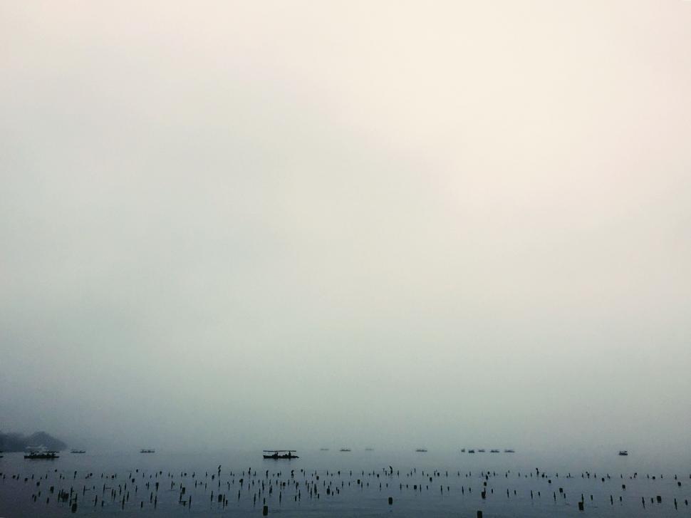 Free Image of Large Group of People Standing on a Beach 