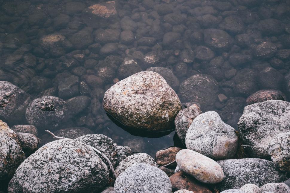 Free Image of Rocks on Water 