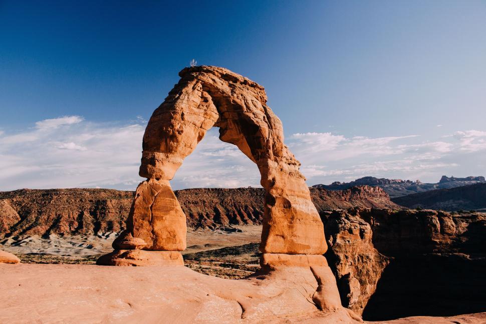 Free Image of Large Rock Formation in Desert 