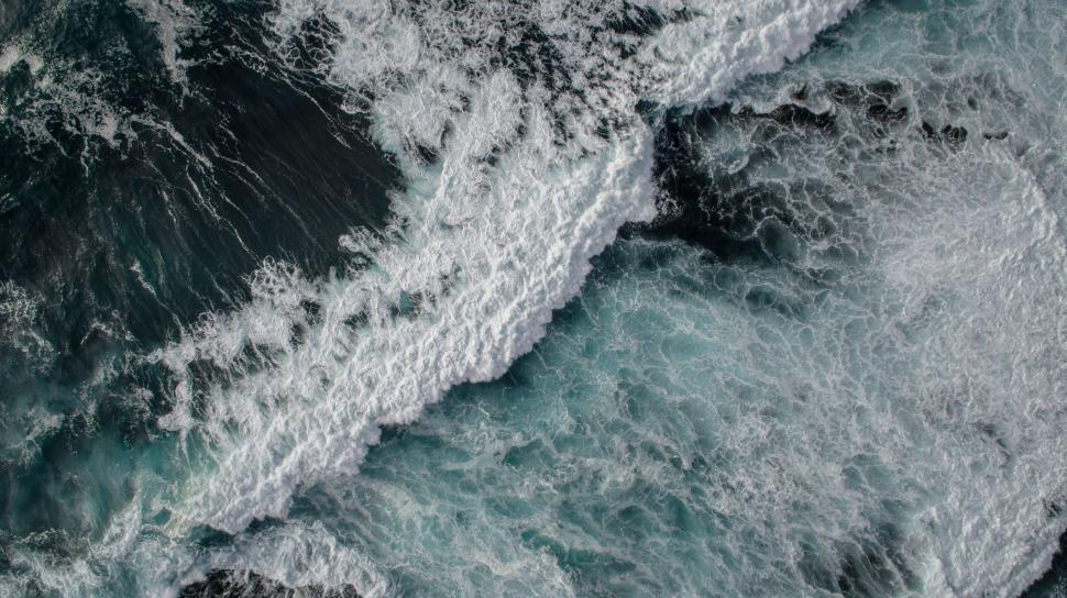 Free Image of Aerial View of a Large Body of Water 