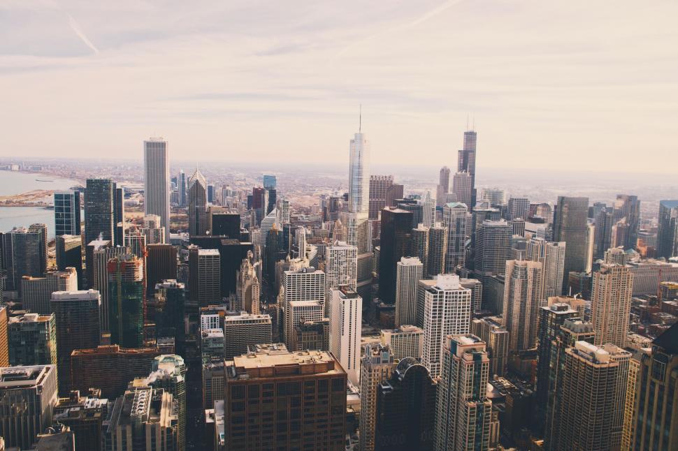 Free Image of Aerial View of City With Tall Buildings 