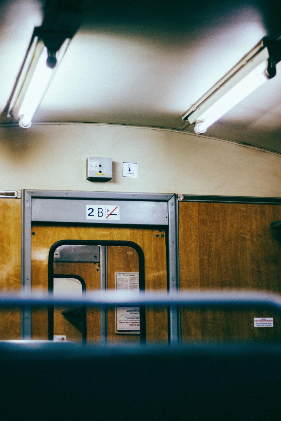 Free Image of Train Car With Door and Lights 