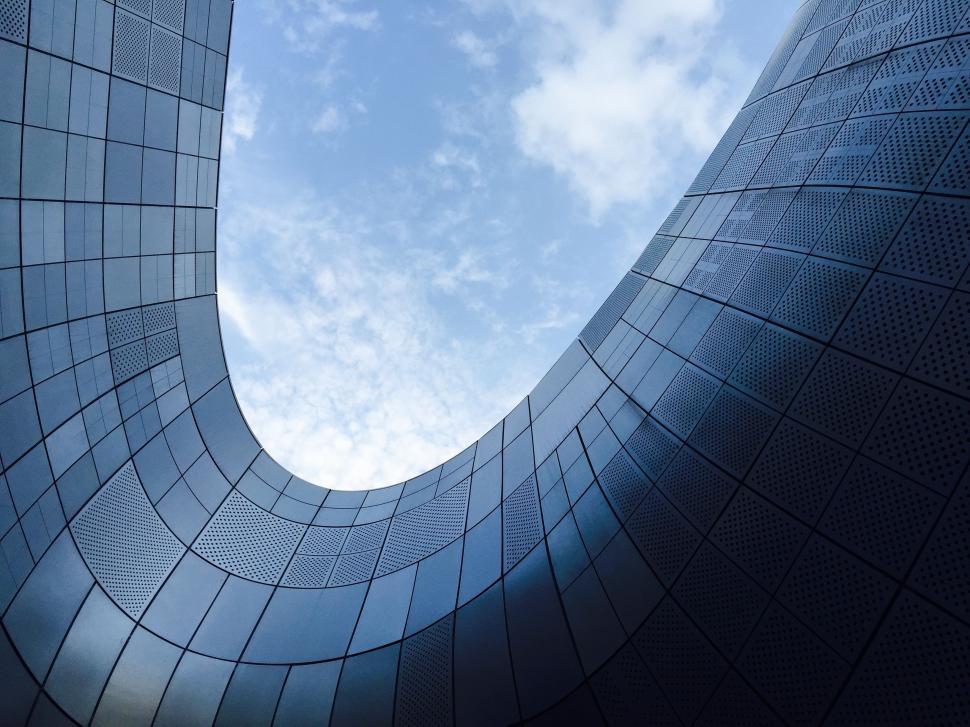 Free Image of Sky View Through Circular Window 